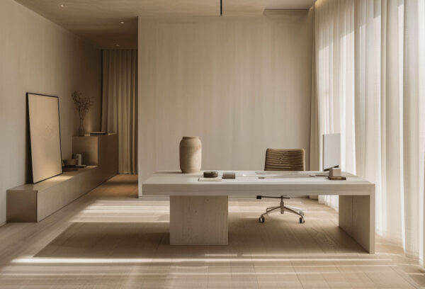 دفتر کار مینیمالیستی؛ راهنمای طراحی و چیدمان حرفه‌ای 2026