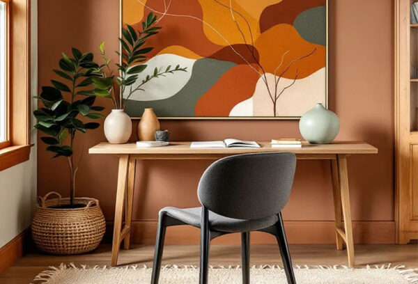 12 ایده طراحی دفتر کار خانگی با الهام از طبیعت