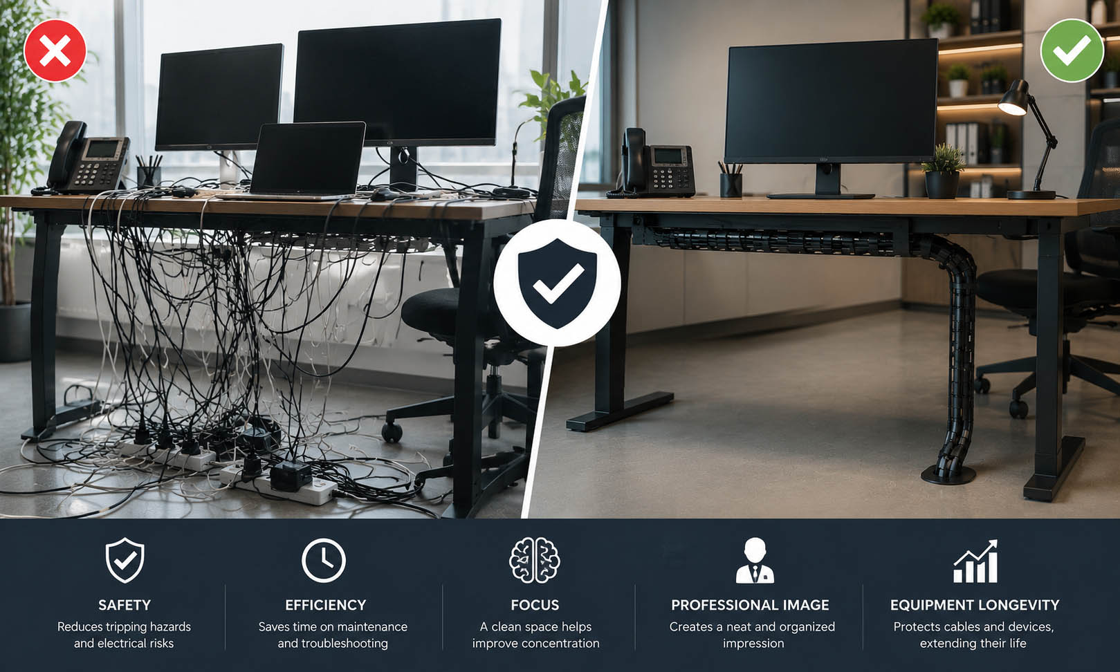 چرا مدیریت کابل میز اداری اهمیت دارد؟